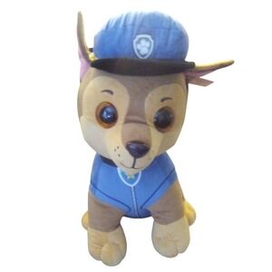 Ty Beanie Boos Chase Paw Patrol Plush Big Eyes Blue Police Officer Hat